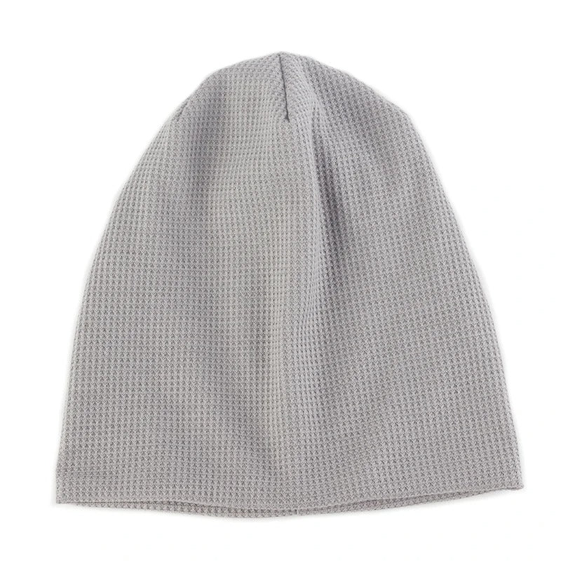 Waffle Knit Lined Beanie