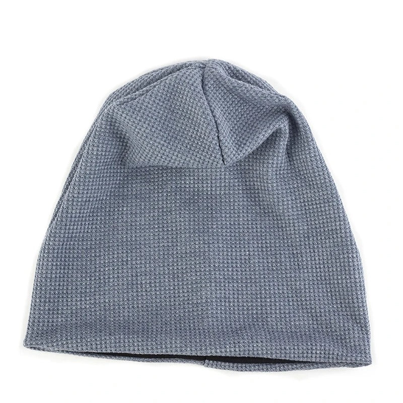 Waffle Knit Lined Beanie