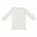 Harti 3/4 Sleeve Ribbed Shell Off White