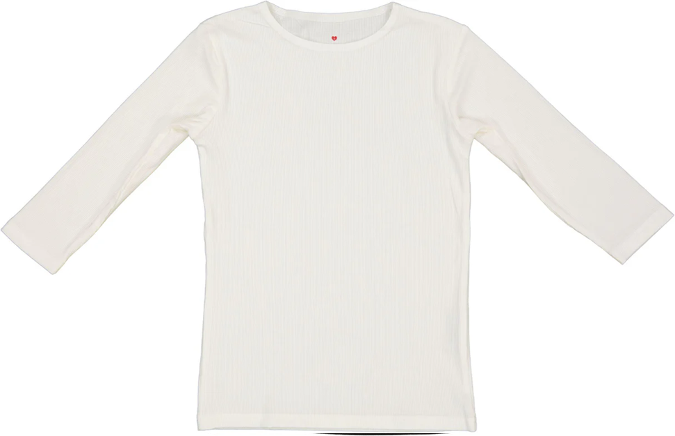 Harti Ribbed 3/4 Sleeve Shell