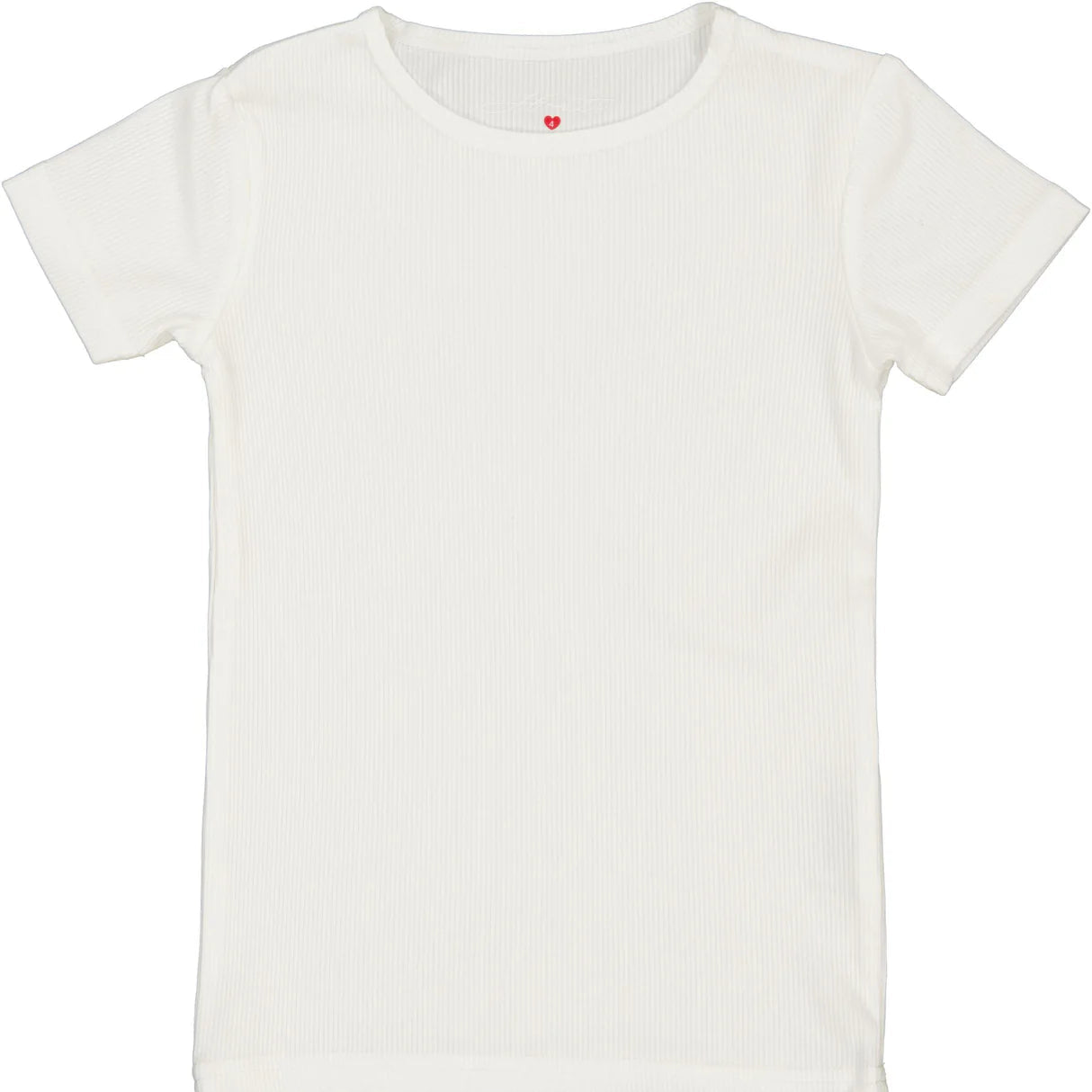 Harti Ribbed Short Sleeve Shell Off White