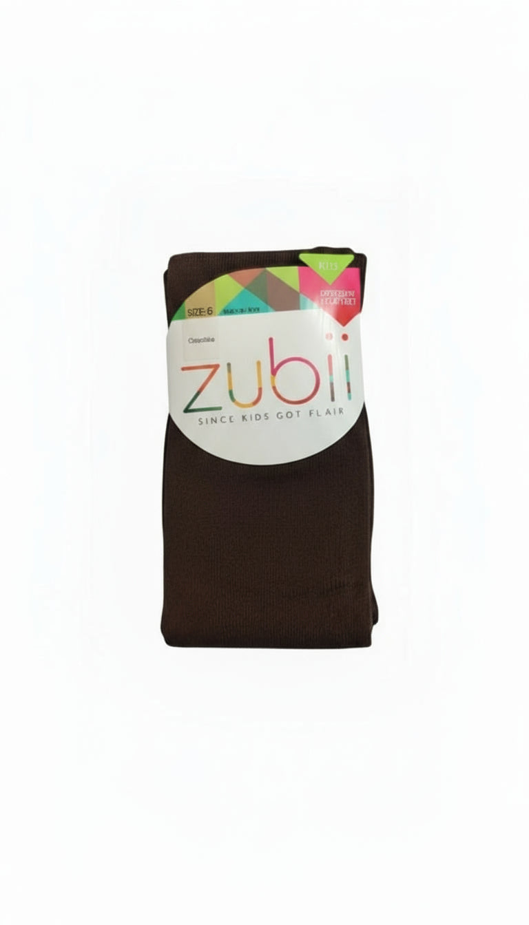Zubii Flat Cotton Tights Chocolate