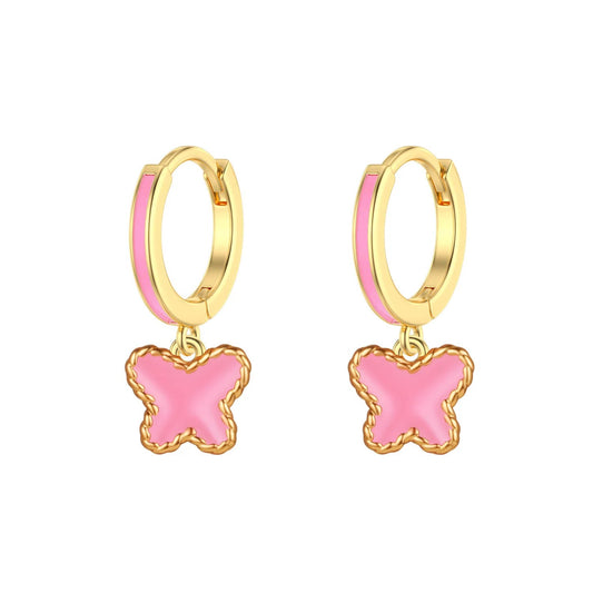 Girls Butterfly Huggies Earrings