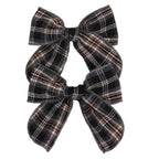 TH Plaid HairBow Short pack of 2