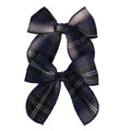 TH Plaid HairBow Short pack of 2