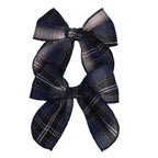 TH Plaid HairBow Short pack of 2