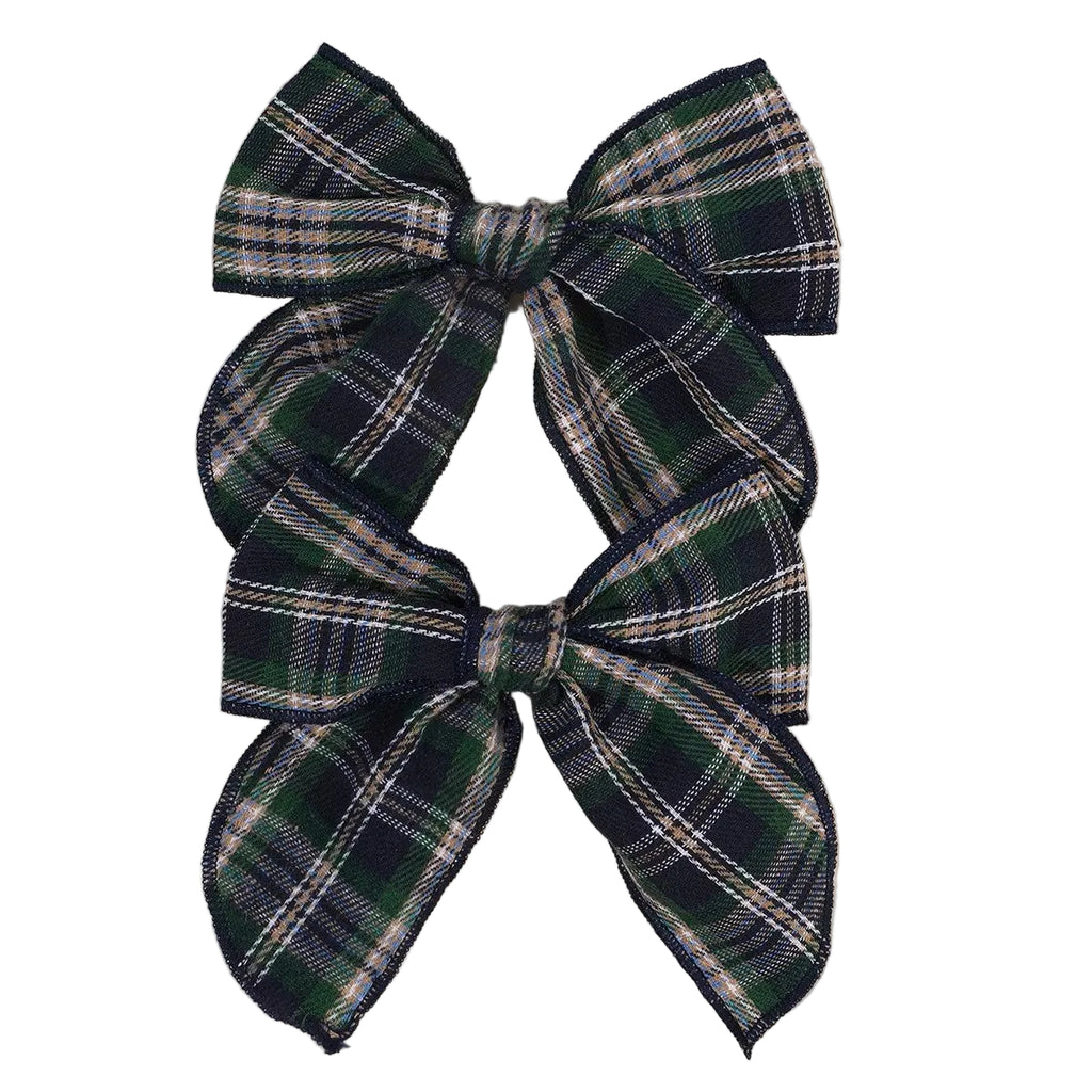 TH Plaid HairBow Short pack of 2