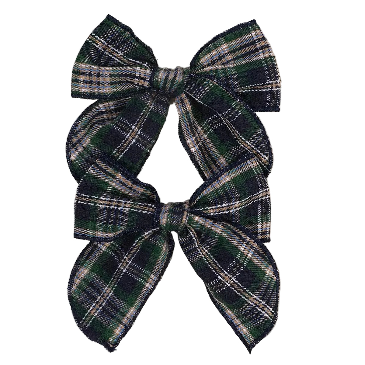 TH Plaid HairBow Short pack of 2