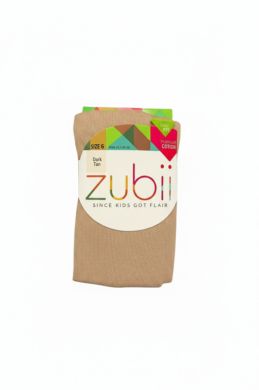 Zubii Flat Cotton Tights Dark Tan