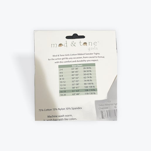 Mod & Tone Ribbed Cotton Sweater Tights