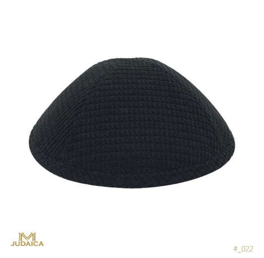 Squared Black Velvet Kippa- 022